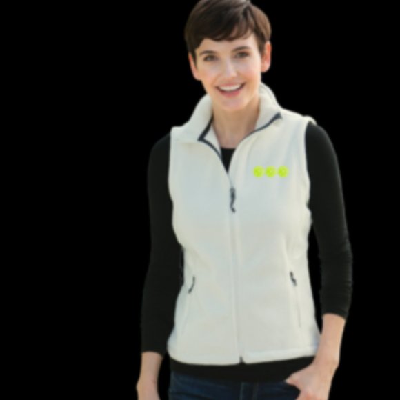 Light Fleece Vest with Embroidered Tennis Logo - Picture 7 of 7